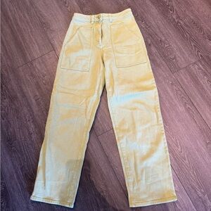 Stylish Yellow High-Waisted Pants
